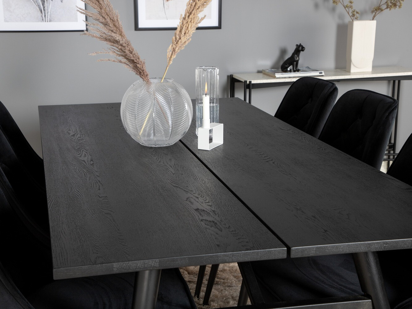 Set de dining Dallas 1780 (Negru)