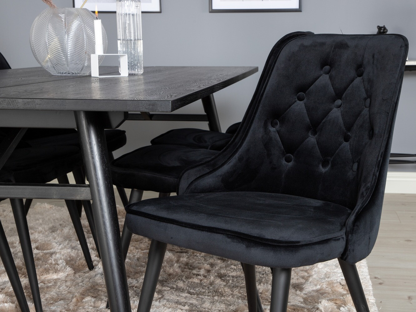 Set de dining Dallas 1780 (Negru)