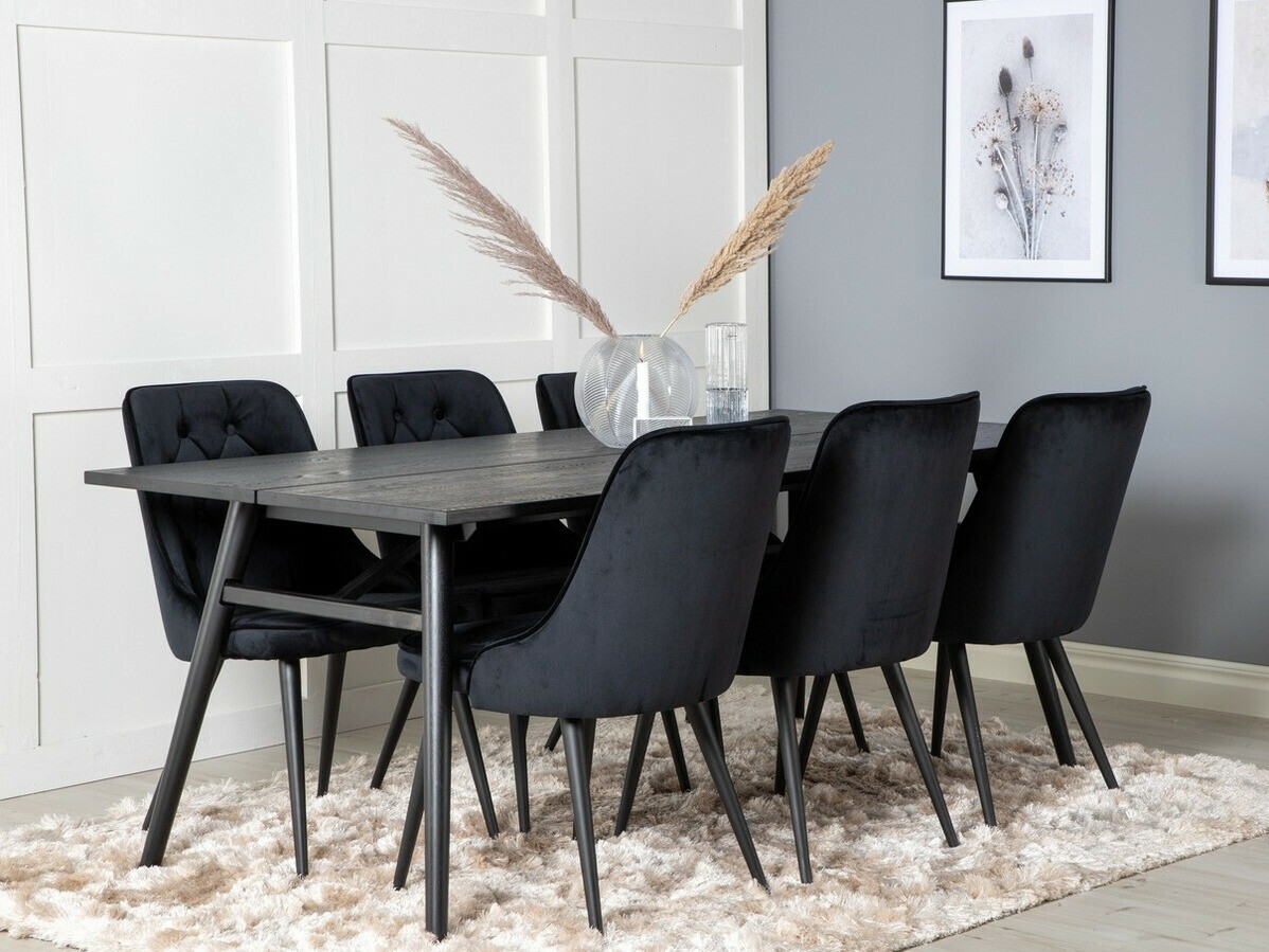 Set de dining Dallas 1780 (Negru)