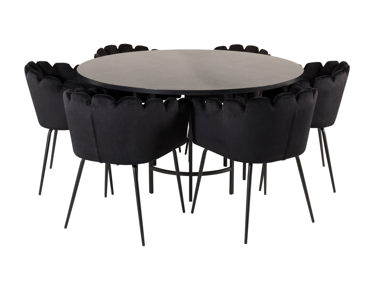 Set de dining Dallas 312 (Negru)