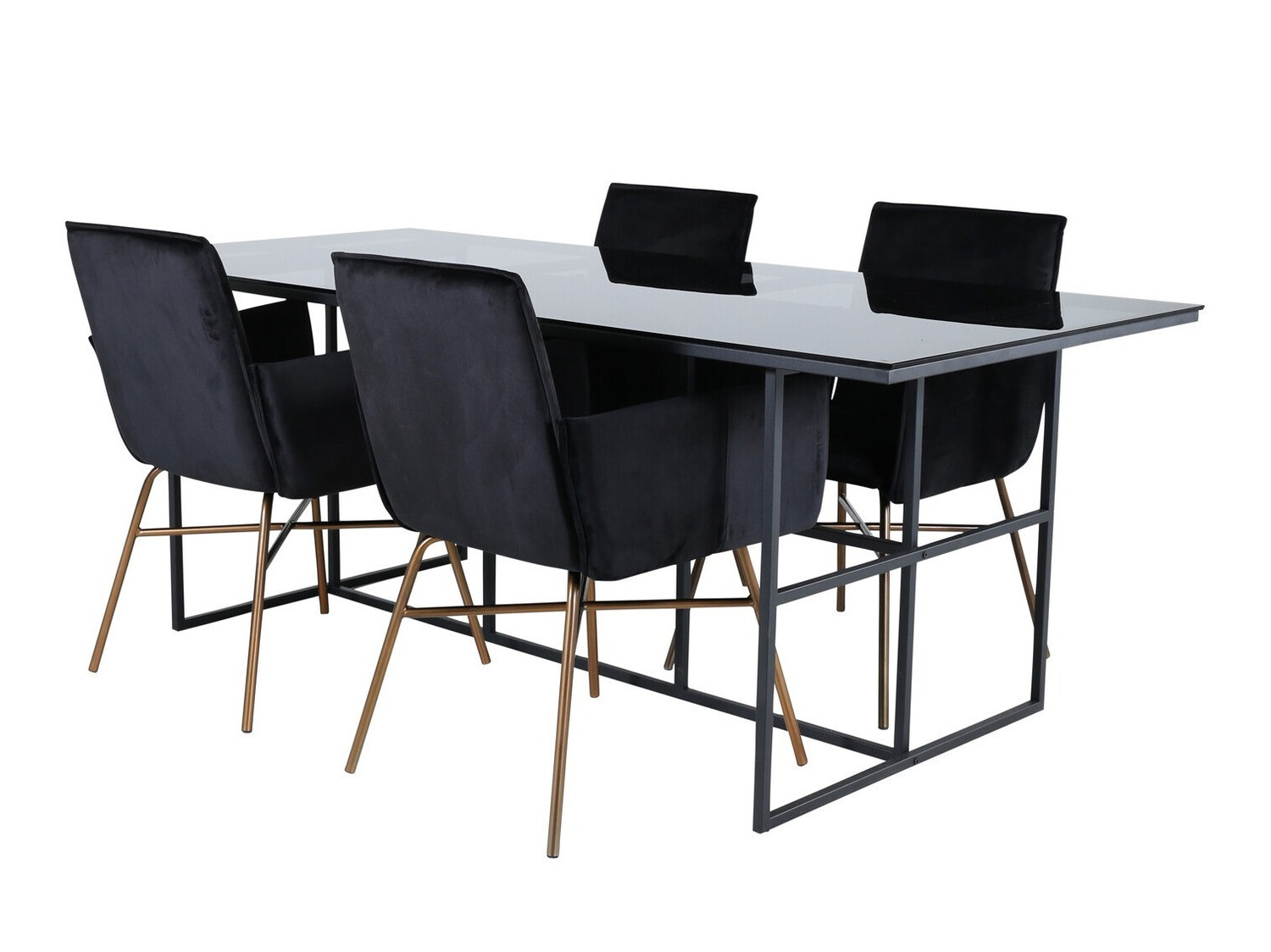 Set de mese Dallas 2650 (Negru + Alamă)
