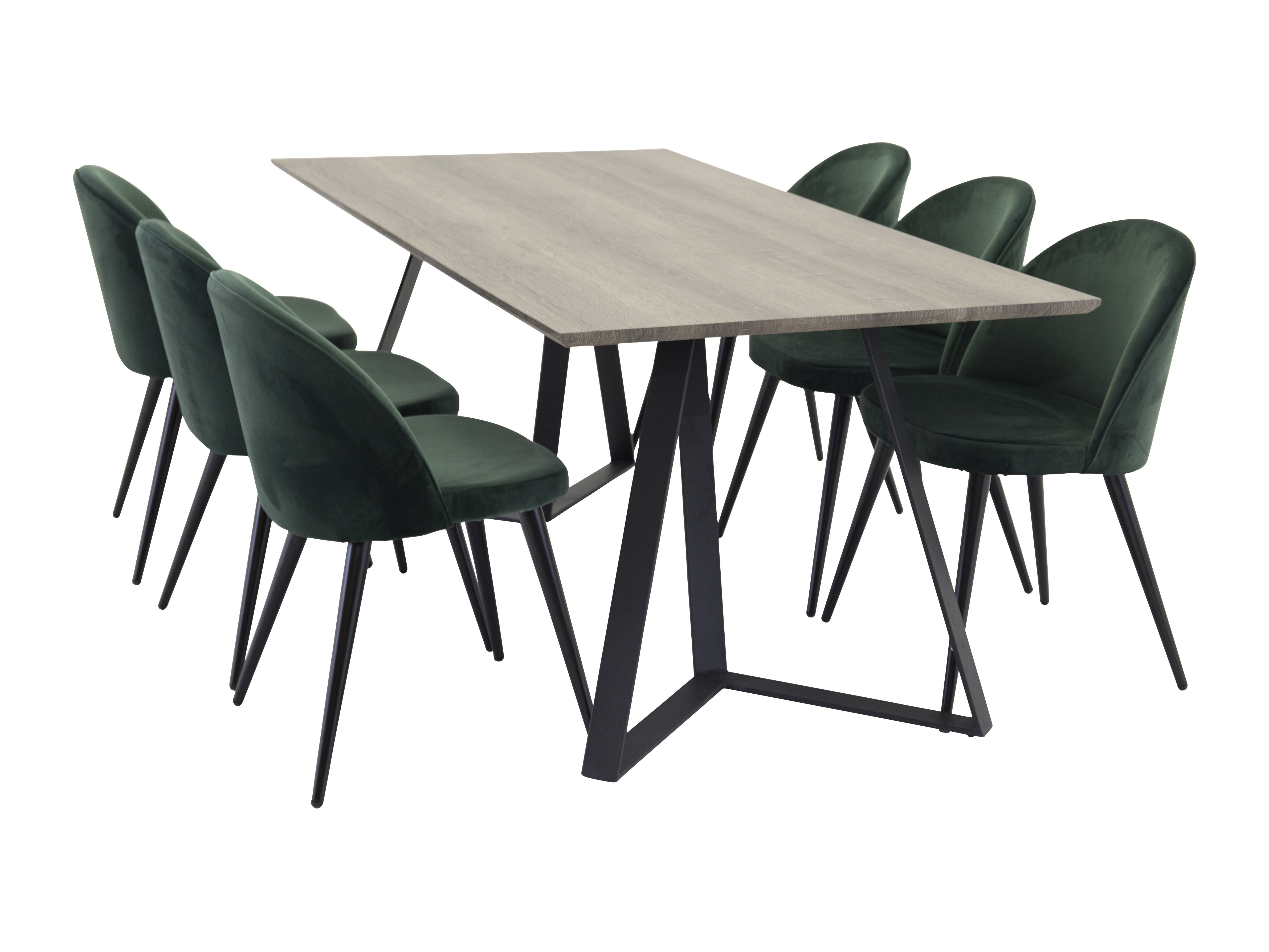 Set de dining Dallas 340 (Verde + Negru)