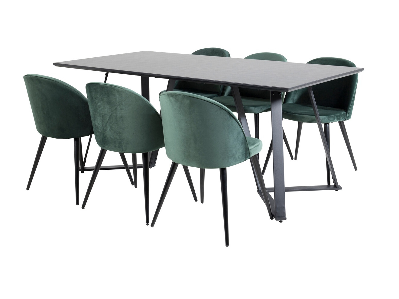 Set de dining Dallas 360 (Verde + Negru)