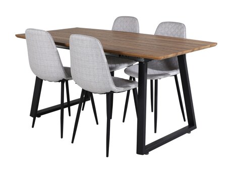 Set de mese Dallas 336 (Gri deschis + Negru)