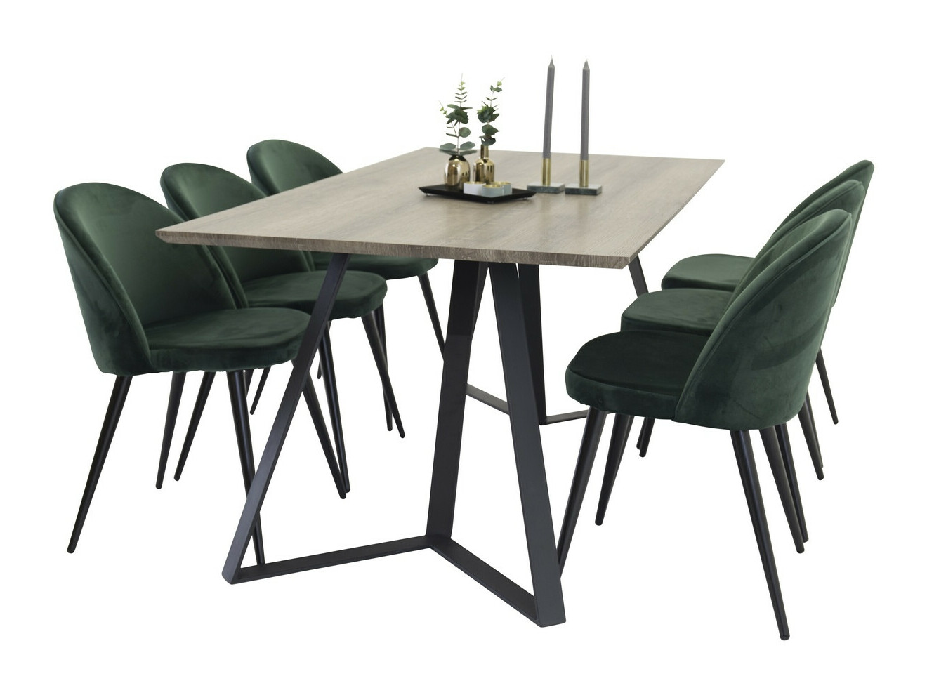 Set de mese Dallas 340 (Verde + Negru)