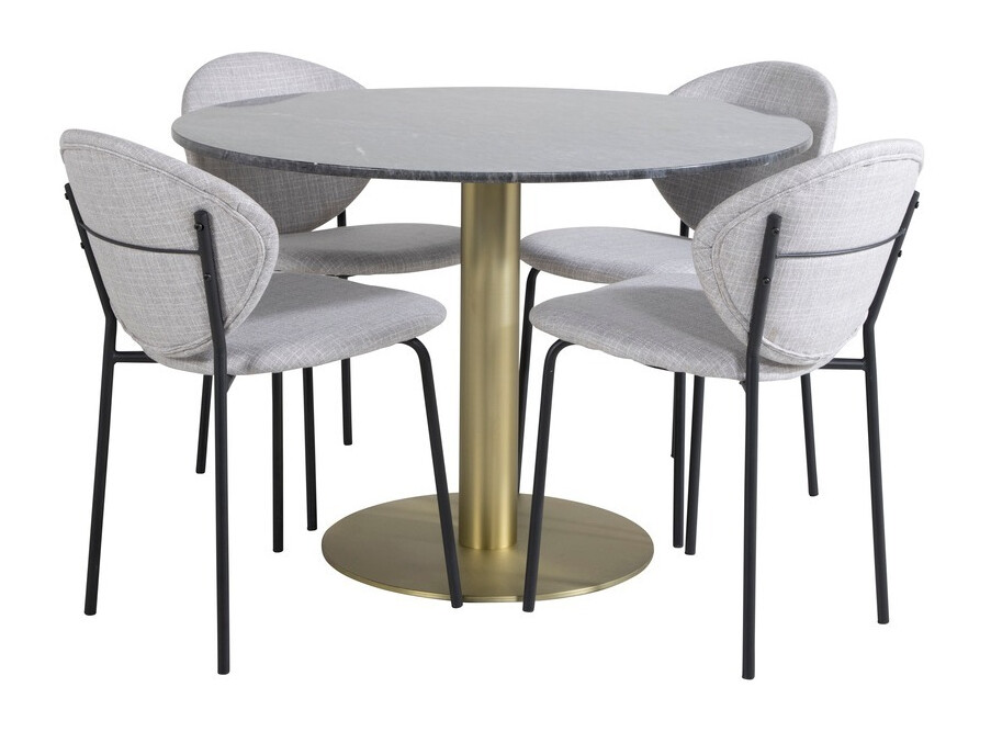 Set de dining Dallas 1209 (Gri + Negru)