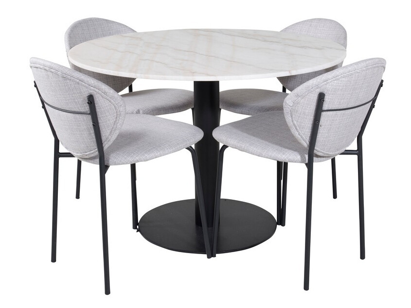 Set de dining Dallas 1298 (Gri + Negru)