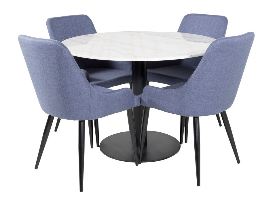 Set de dining Dallas 1300 (Albastru + Negru)