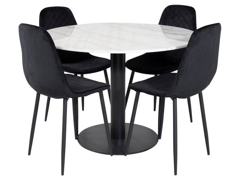Set de dining Dallas 1302 (Negru)