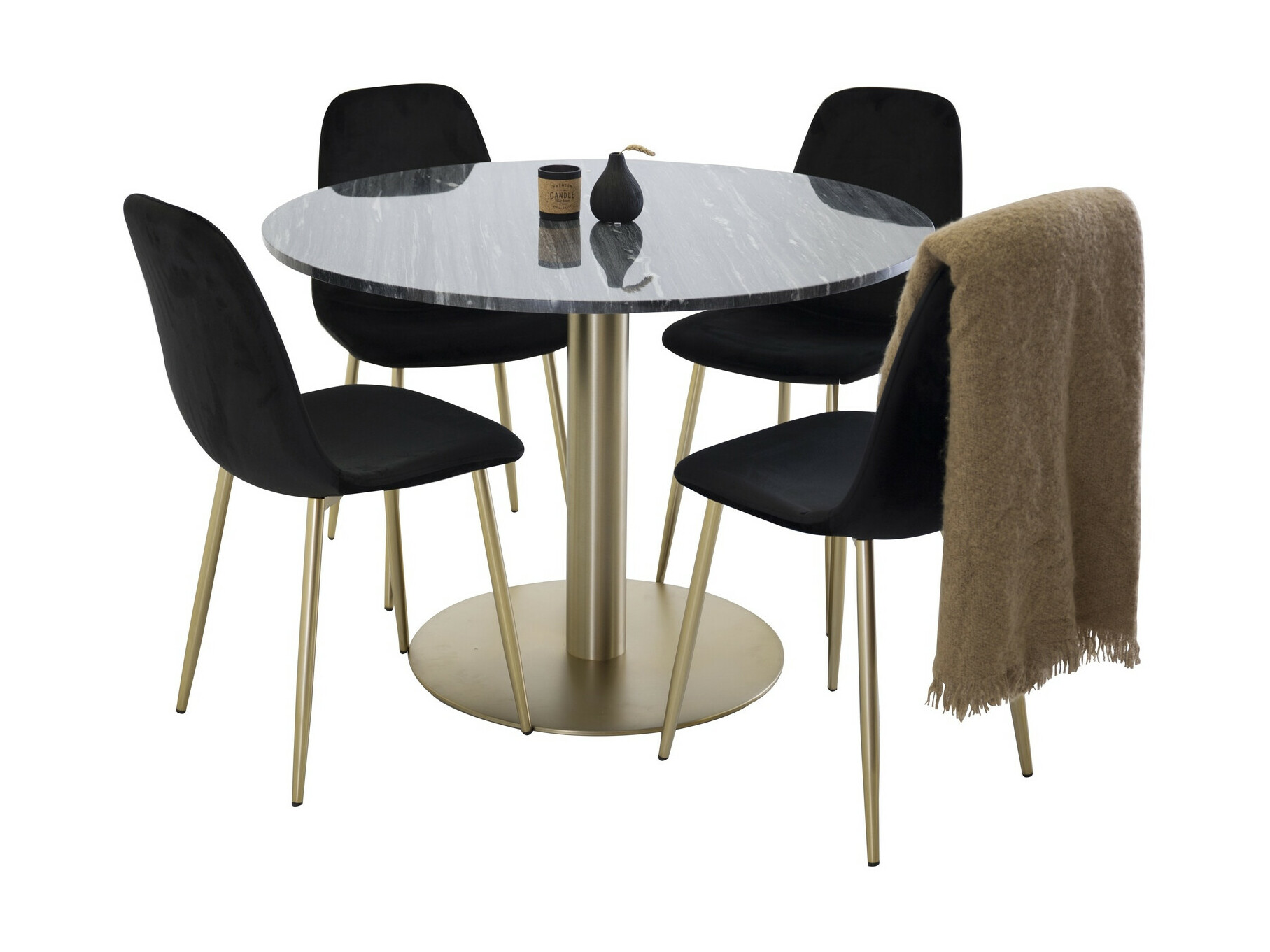 Set de mese Dallas 1220 (Negru + Auriu)