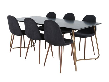 Set de mese Dallas 2713 (Negru + Nuc)