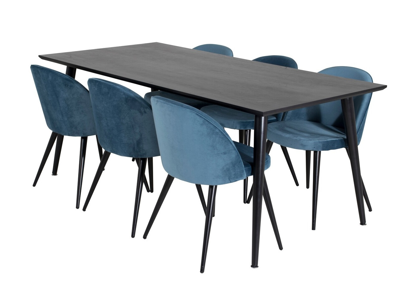 Set de mese Dallas 1335 (Albastru + Negru)