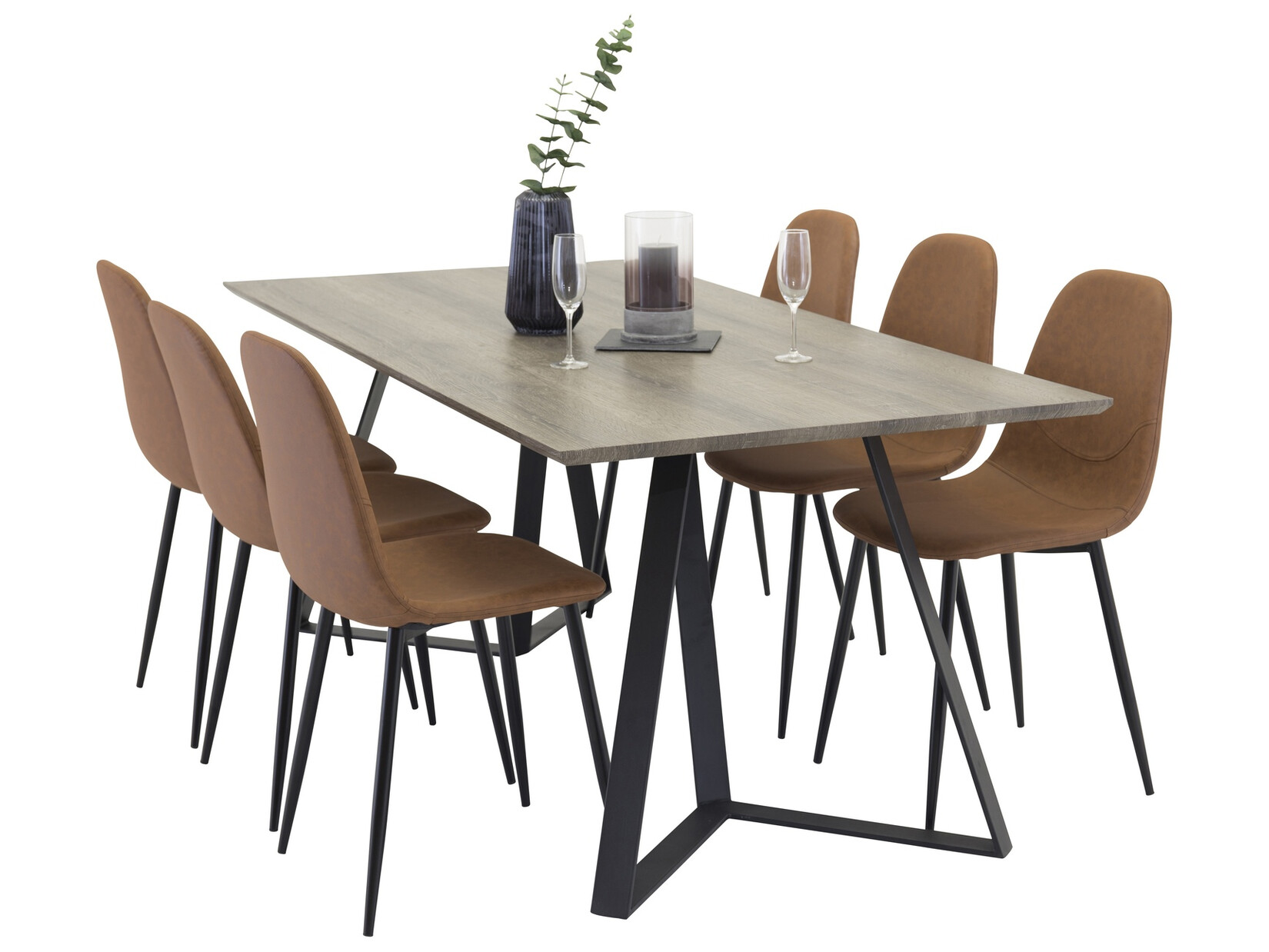 Set de dining Dallas 1353 (Maro + Negru)