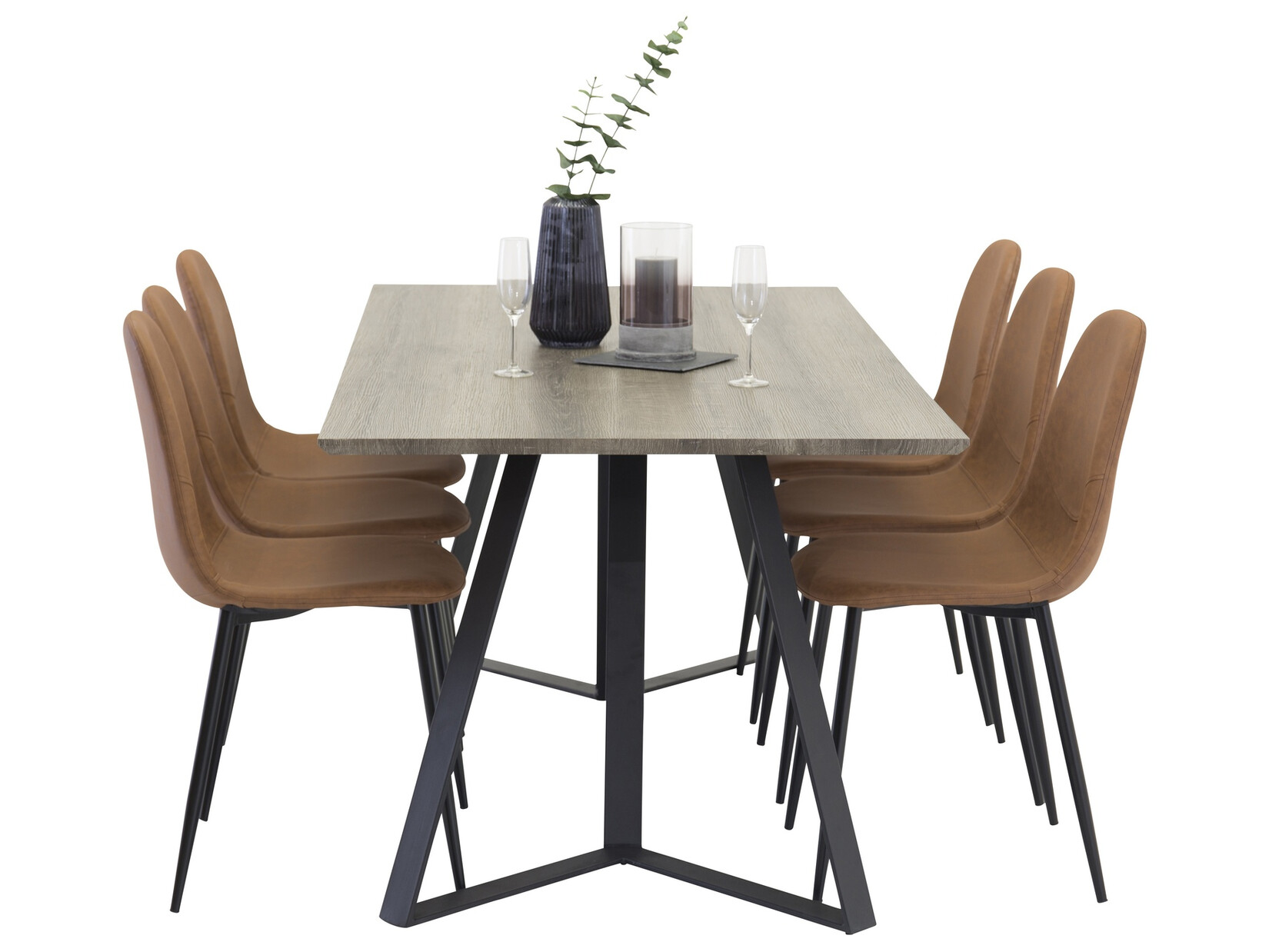 Set de dining Dallas 1353 (Maro + Negru)