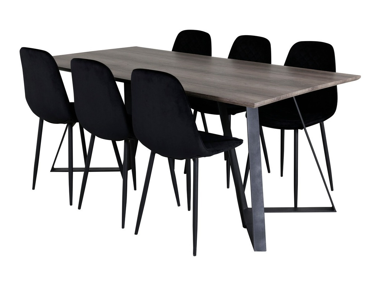 Set de dining Dallas 1357 (Negru)