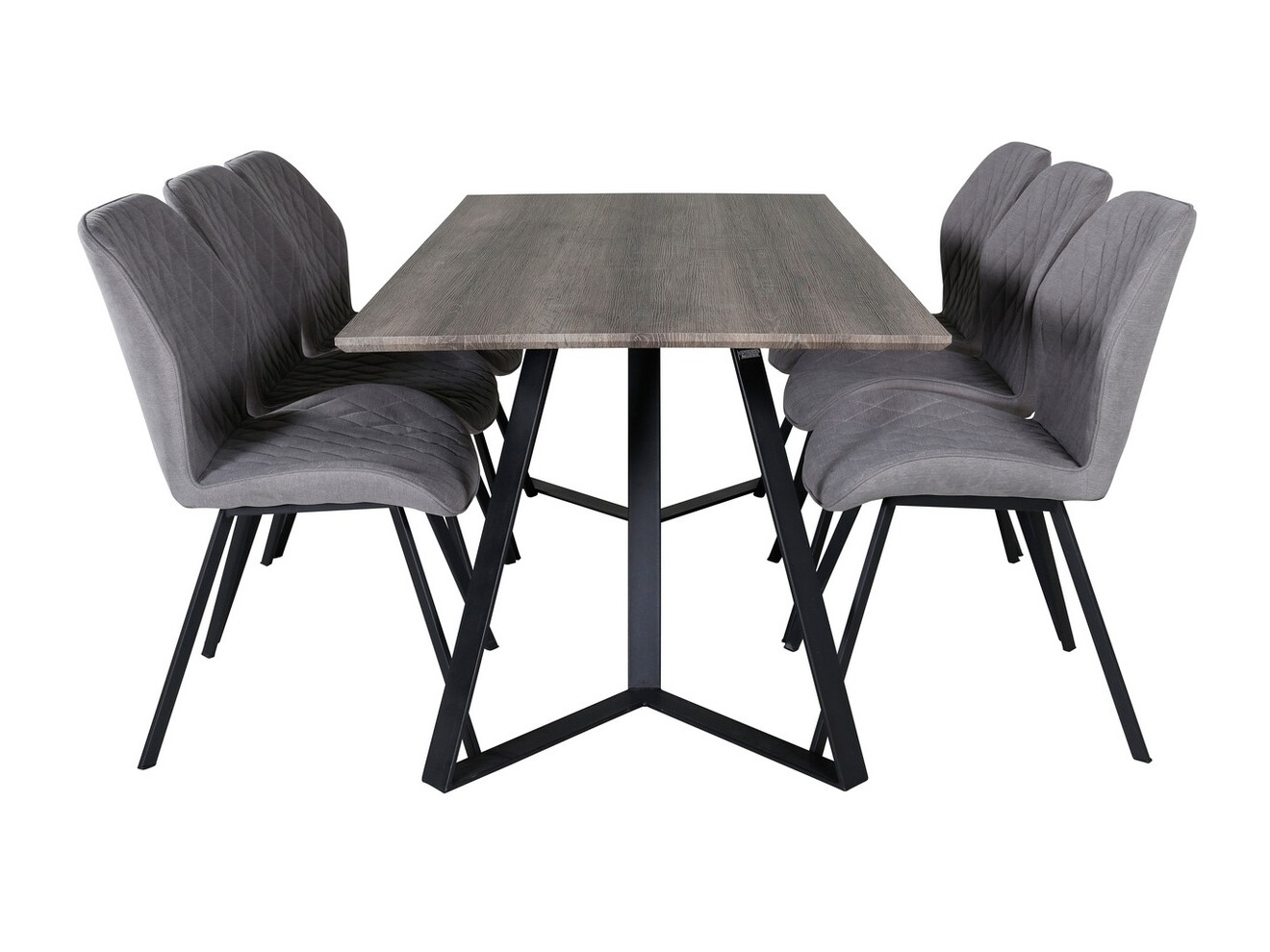 Set de dining Dallas 1359 (Gri + Negru)