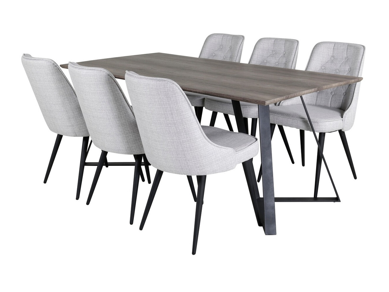 Set de mese Dallas 1347 (Gri + Negru)