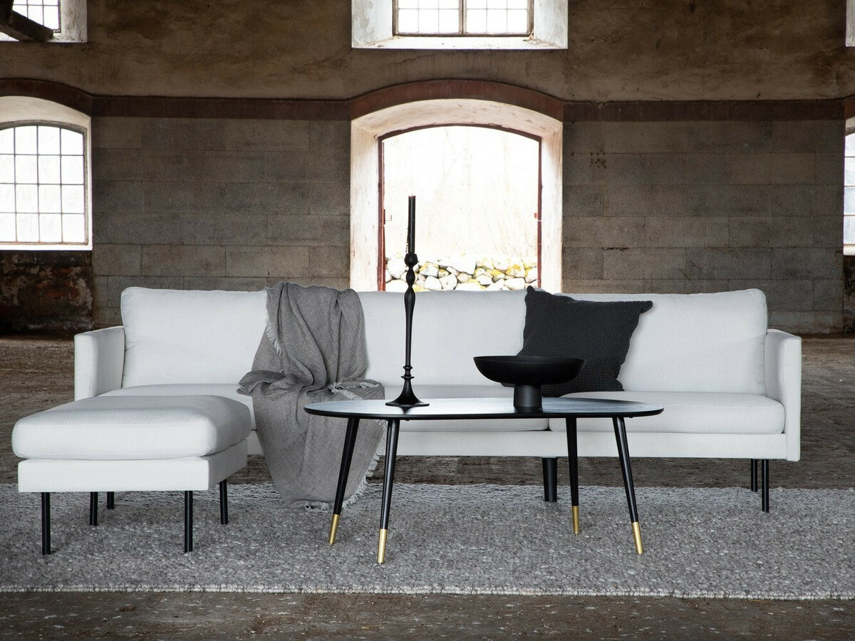 Set mobilier tapițat Fercame 105 (Negru + Bej)