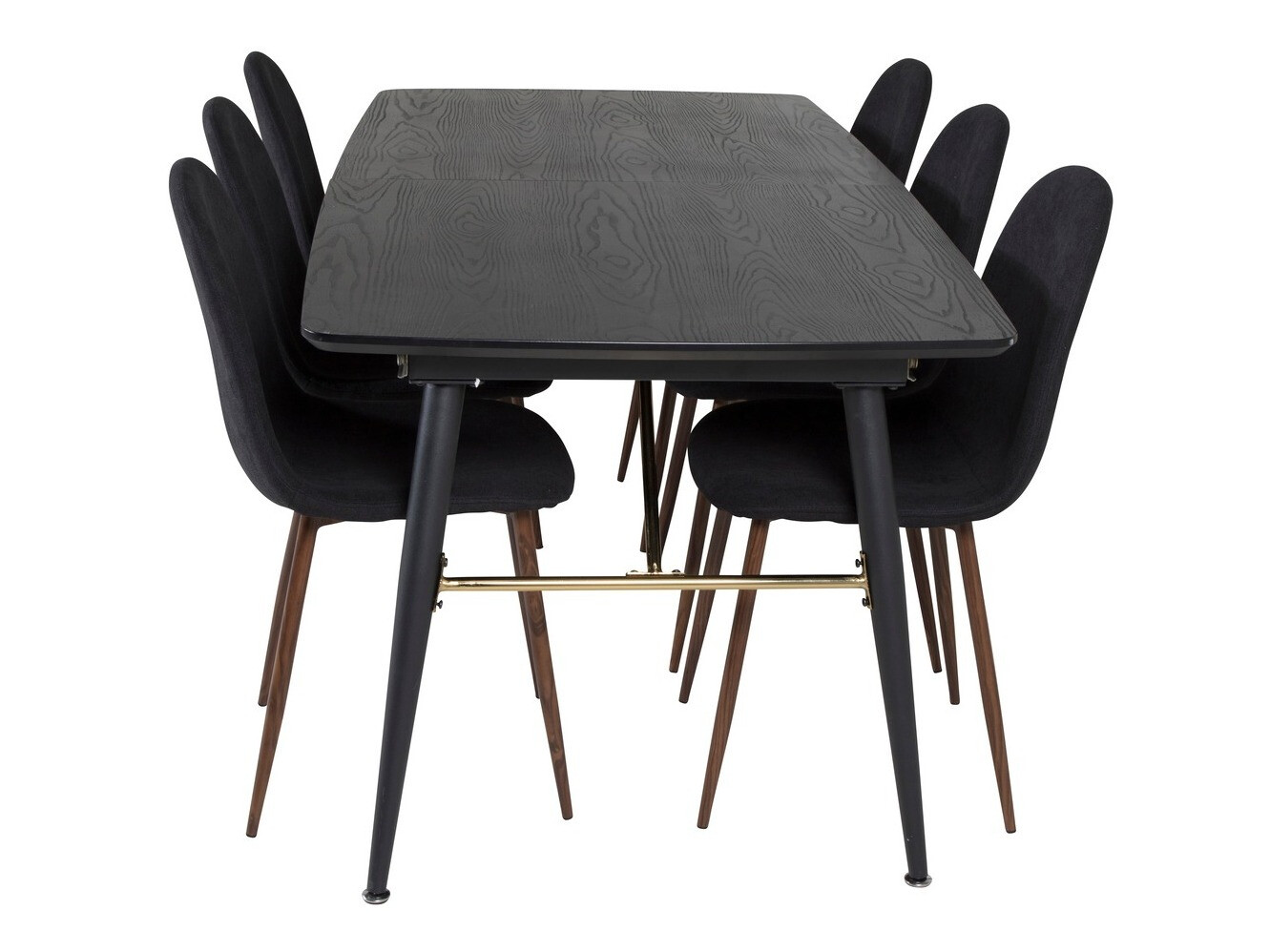 Set de dining Dallas 1443 (Negru + Nuca)