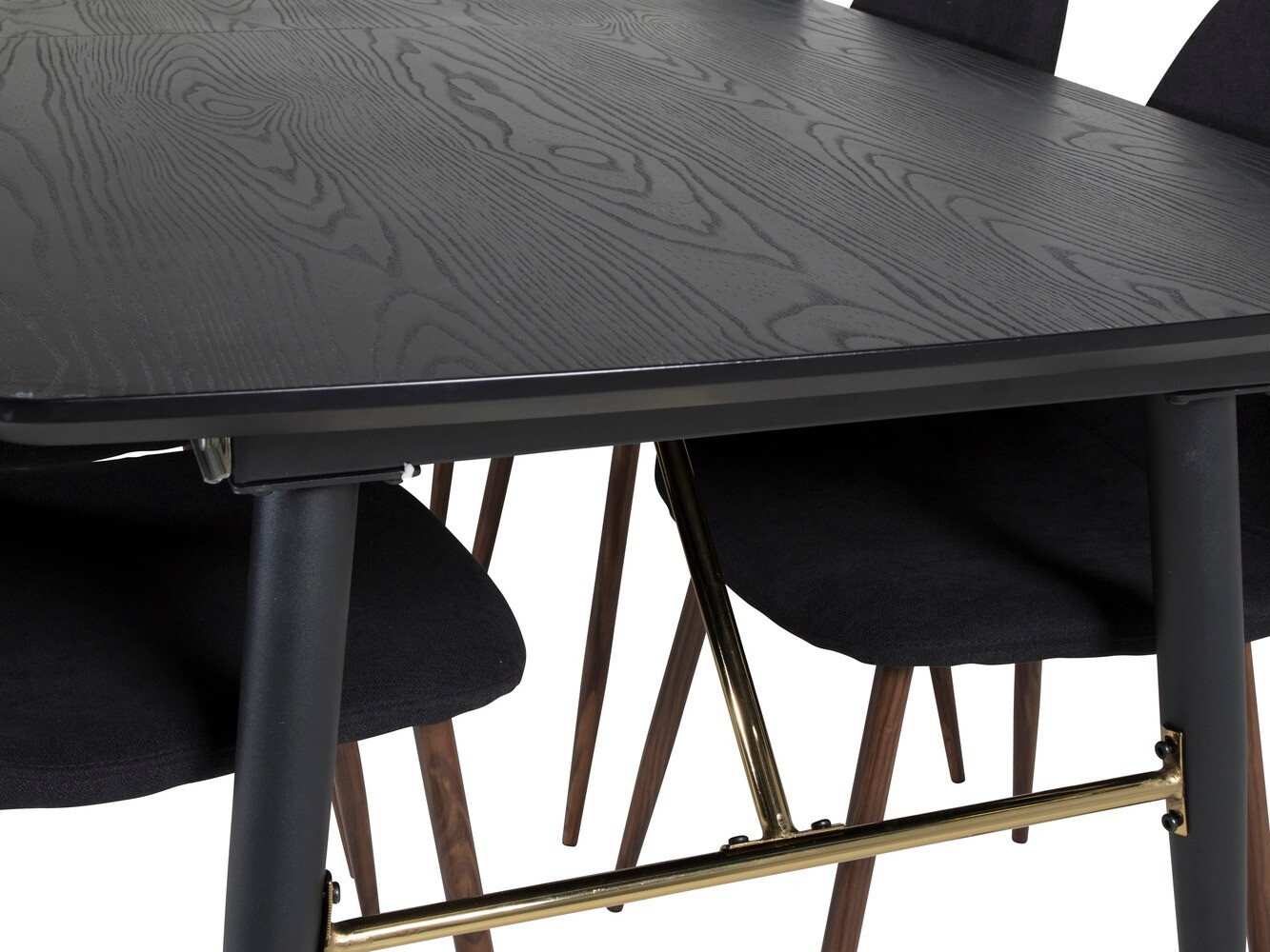 Set de dining Dallas 1443 (Negru + Nuca)