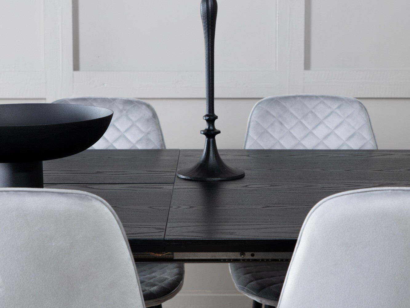 Set de dining Dallas 1448 (Gri + Negru)