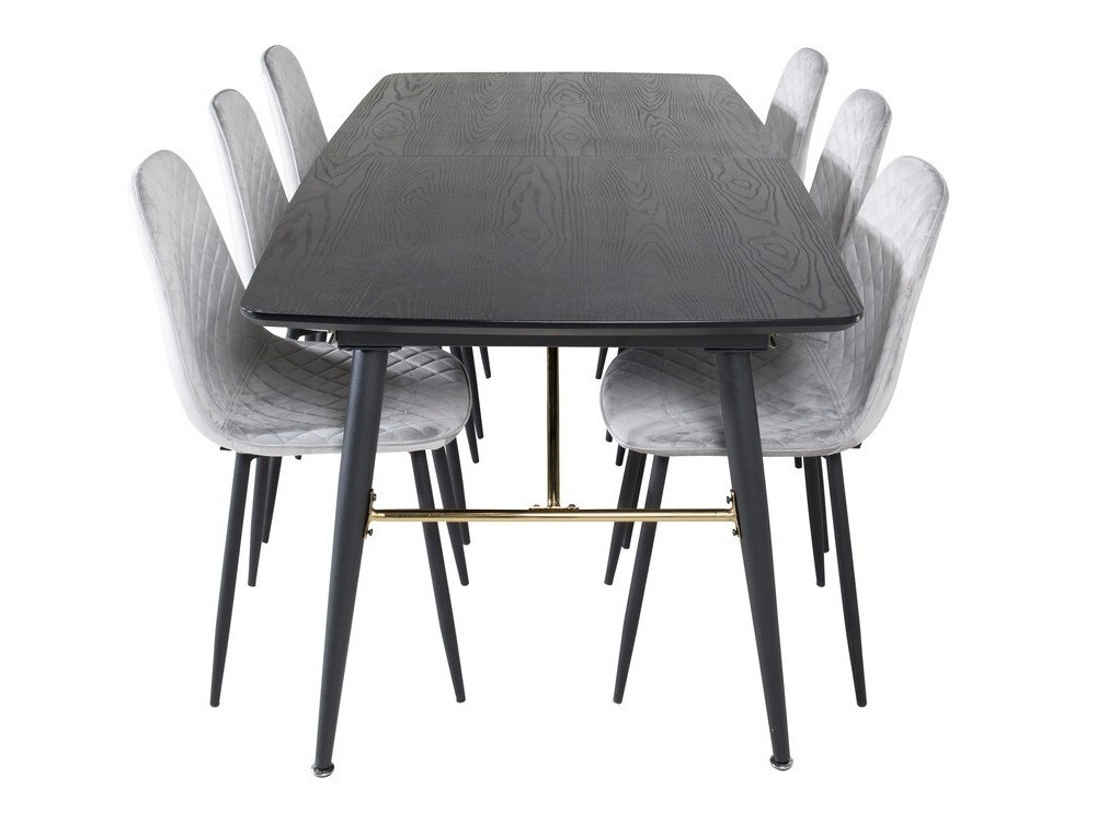 Set de dining Dallas 1448 (Gri + Negru)