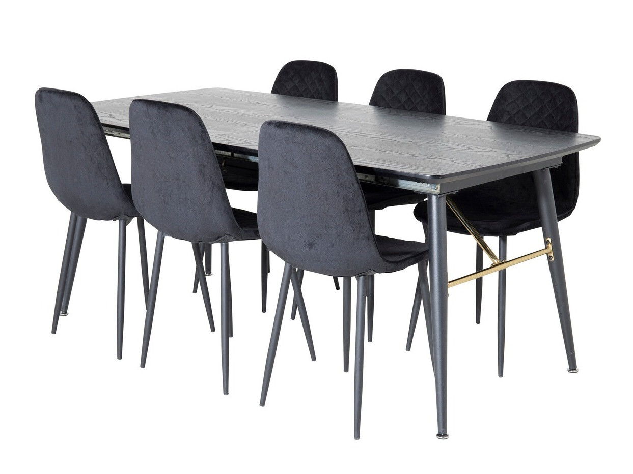 Set de dining Dallas 1448 (Negru)