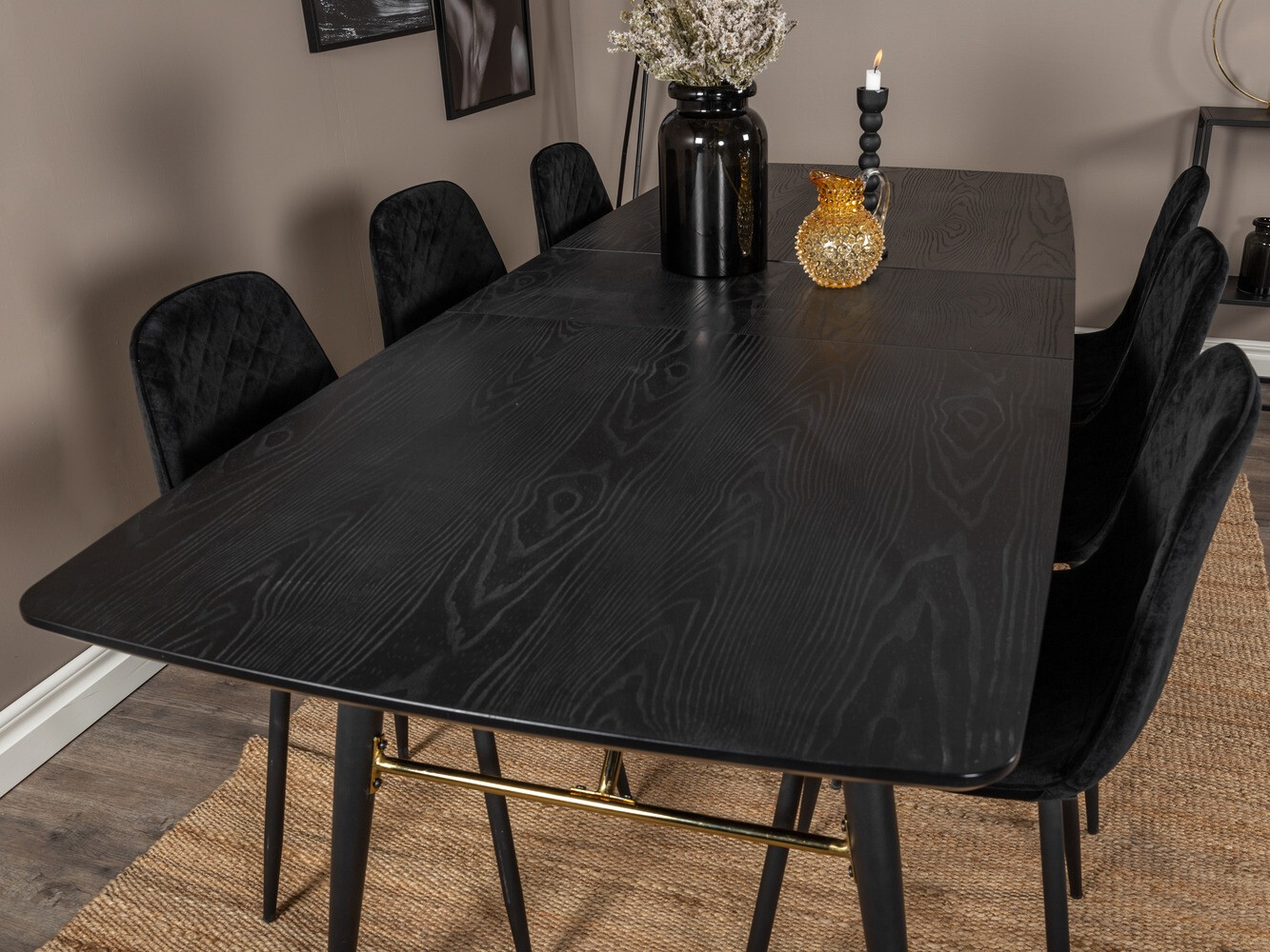 Set de dining Dallas 1448 (Negru)