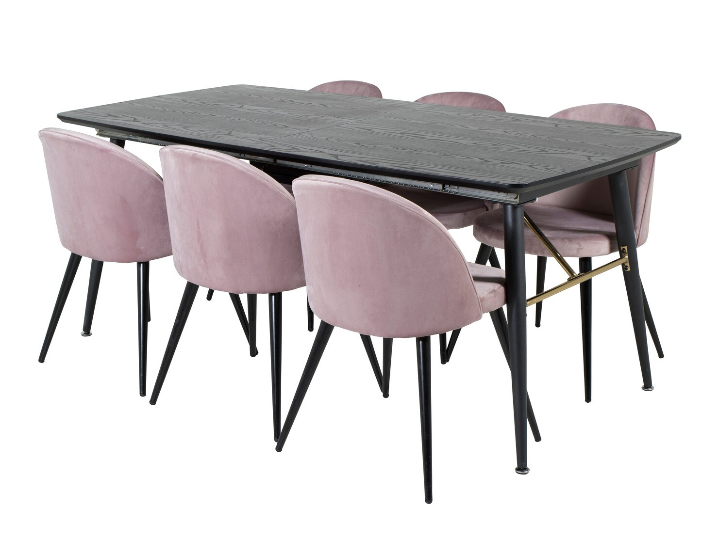 Set de dining Dallas 1449 (Roze + Negru)