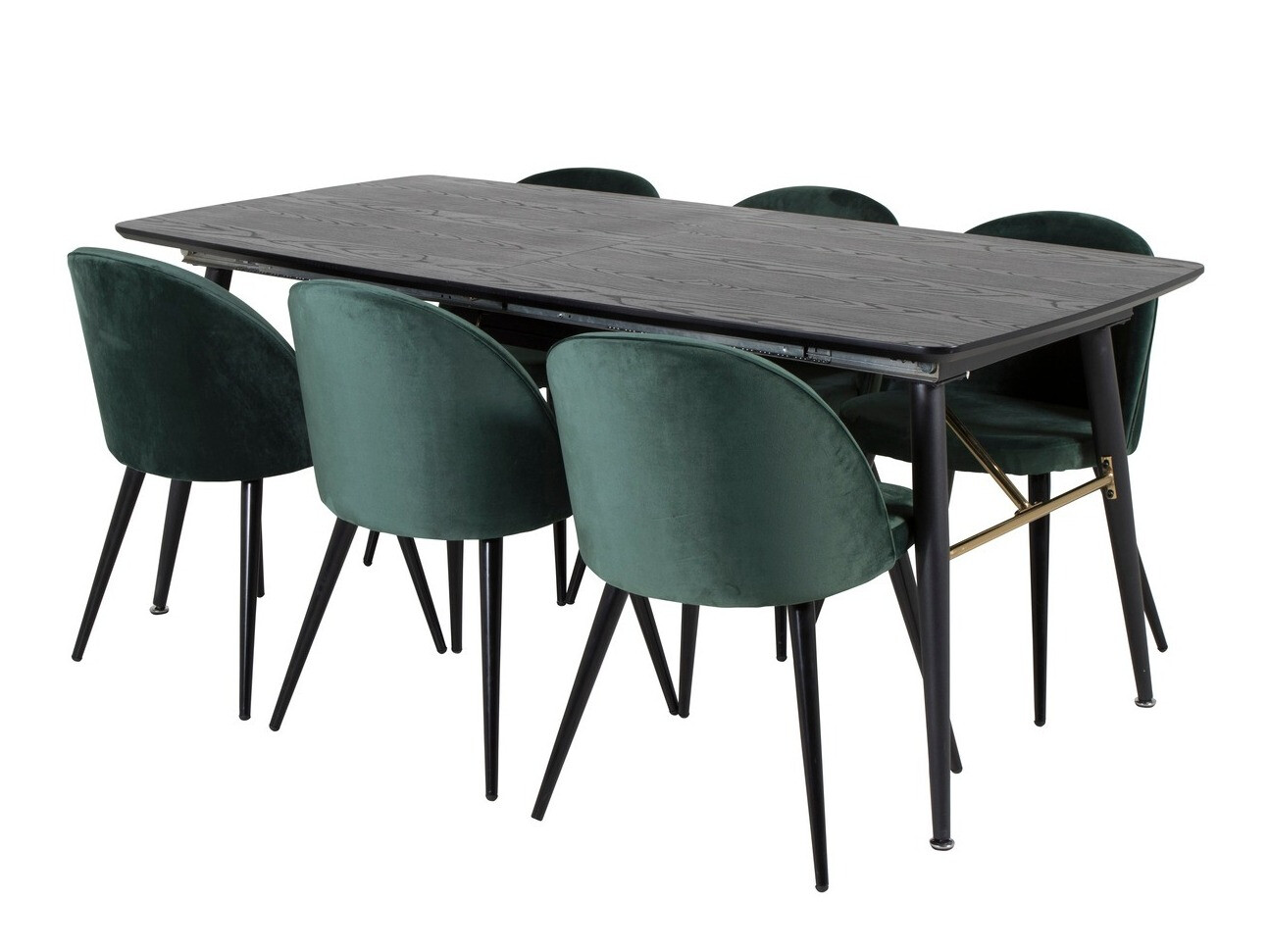 Set de dining Dallas 1449 (Verde + Negru)