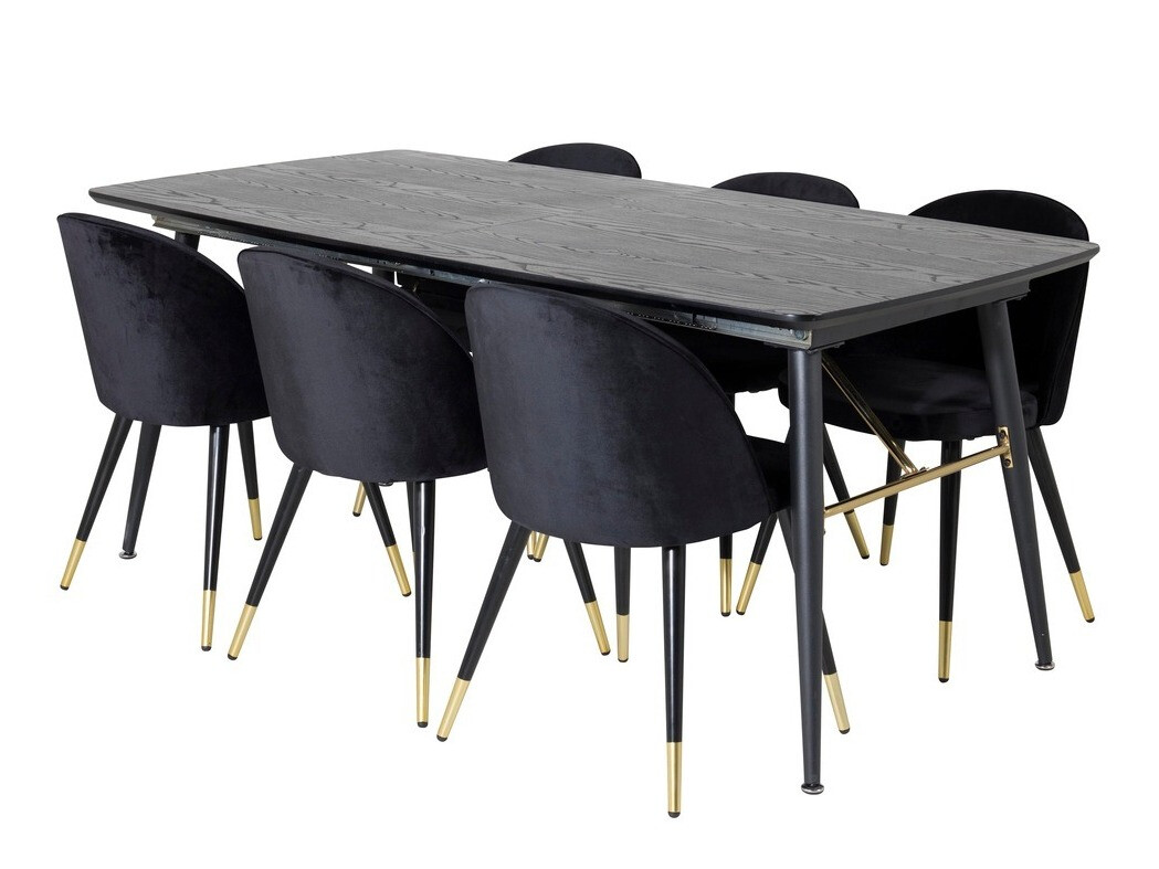 Set de dining Dallas 1451 (Negru)