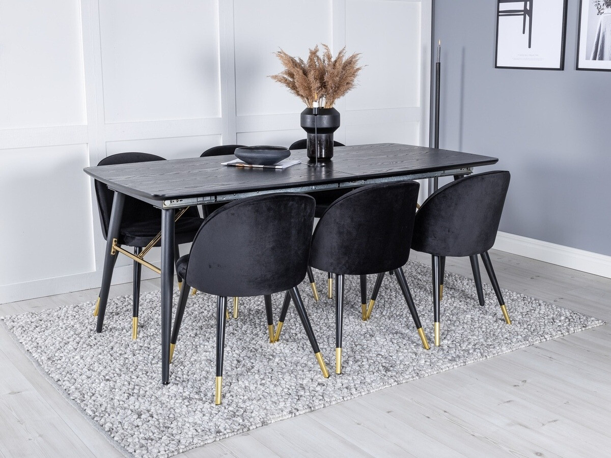 Set de dining Dallas 1451 (Negru)