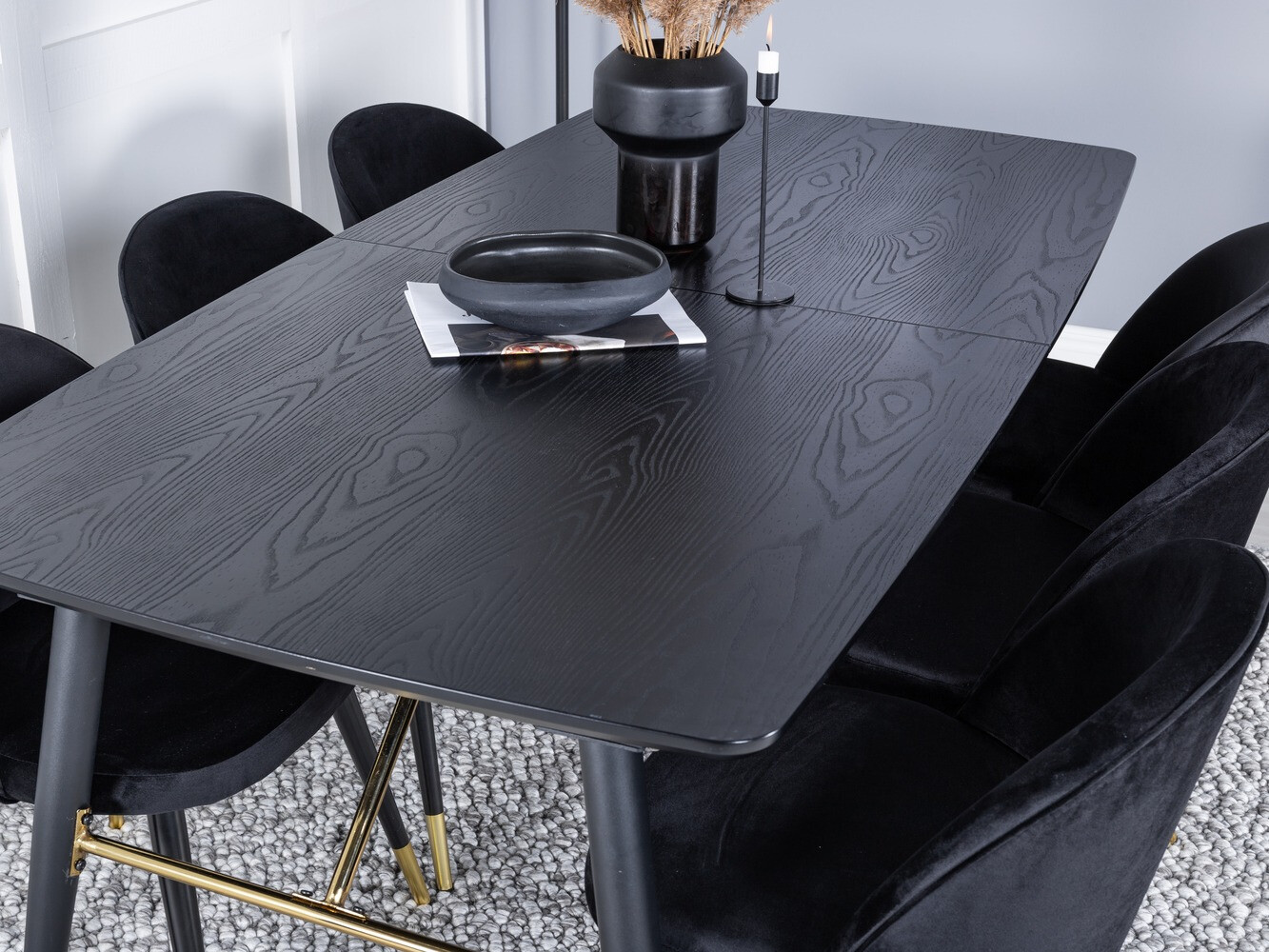 Set de dining Dallas 1451 (Negru)