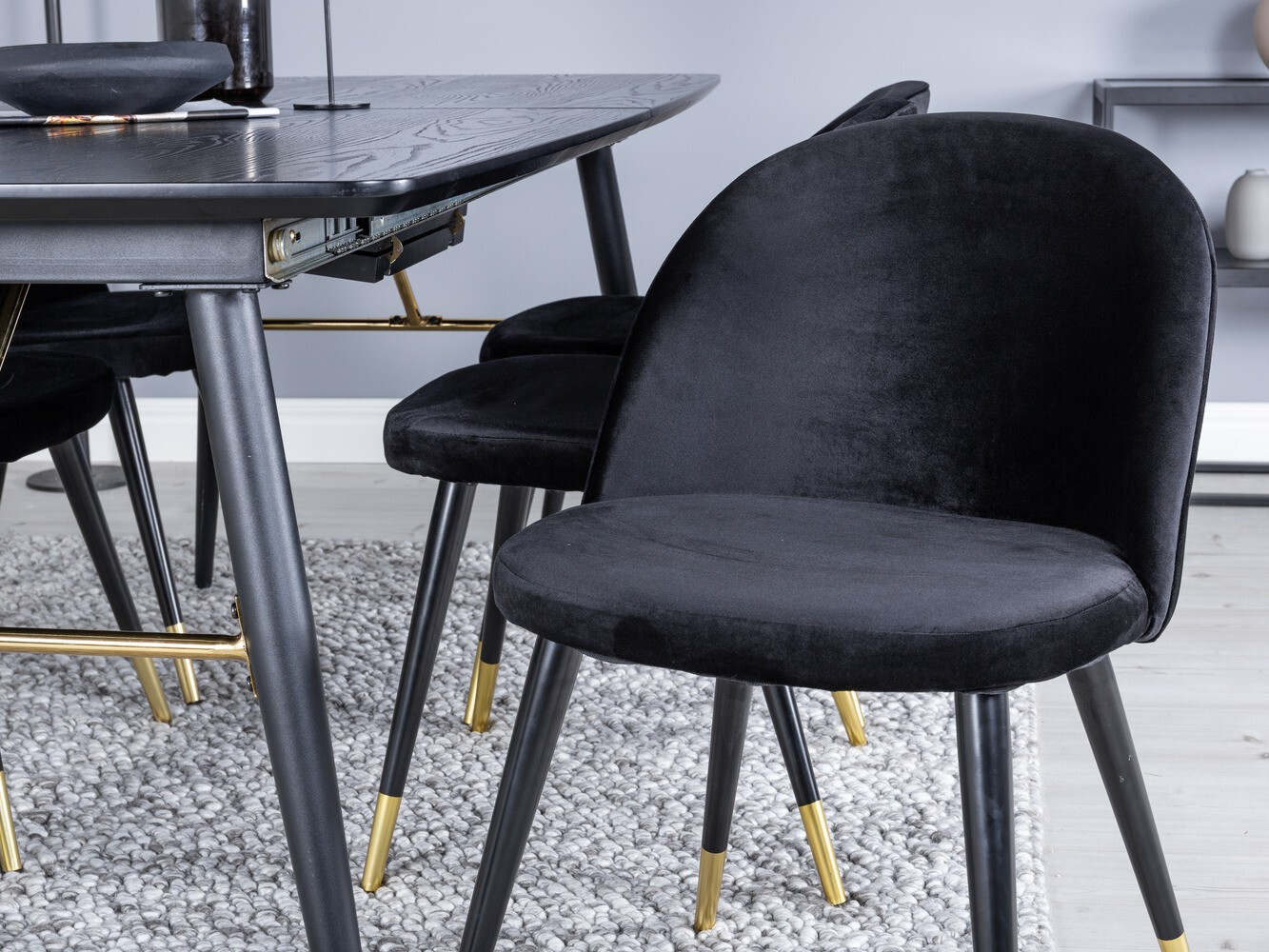 Set de dining Dallas 1451 (Negru)