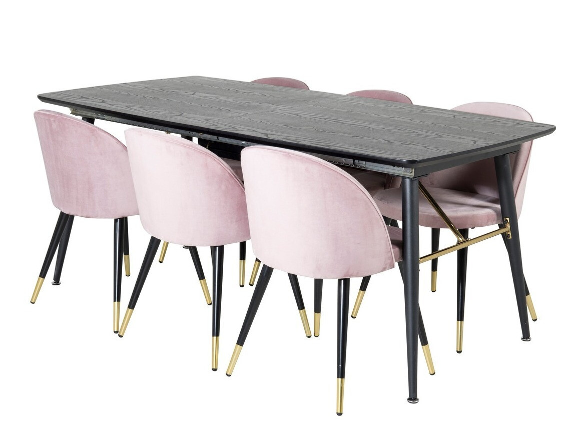 Set de dining Dallas 1451 (Roze + Negru)