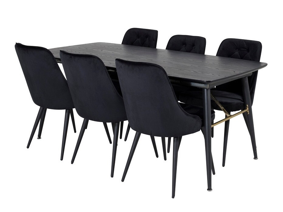 Set de dining Dallas 1453 (Negru)