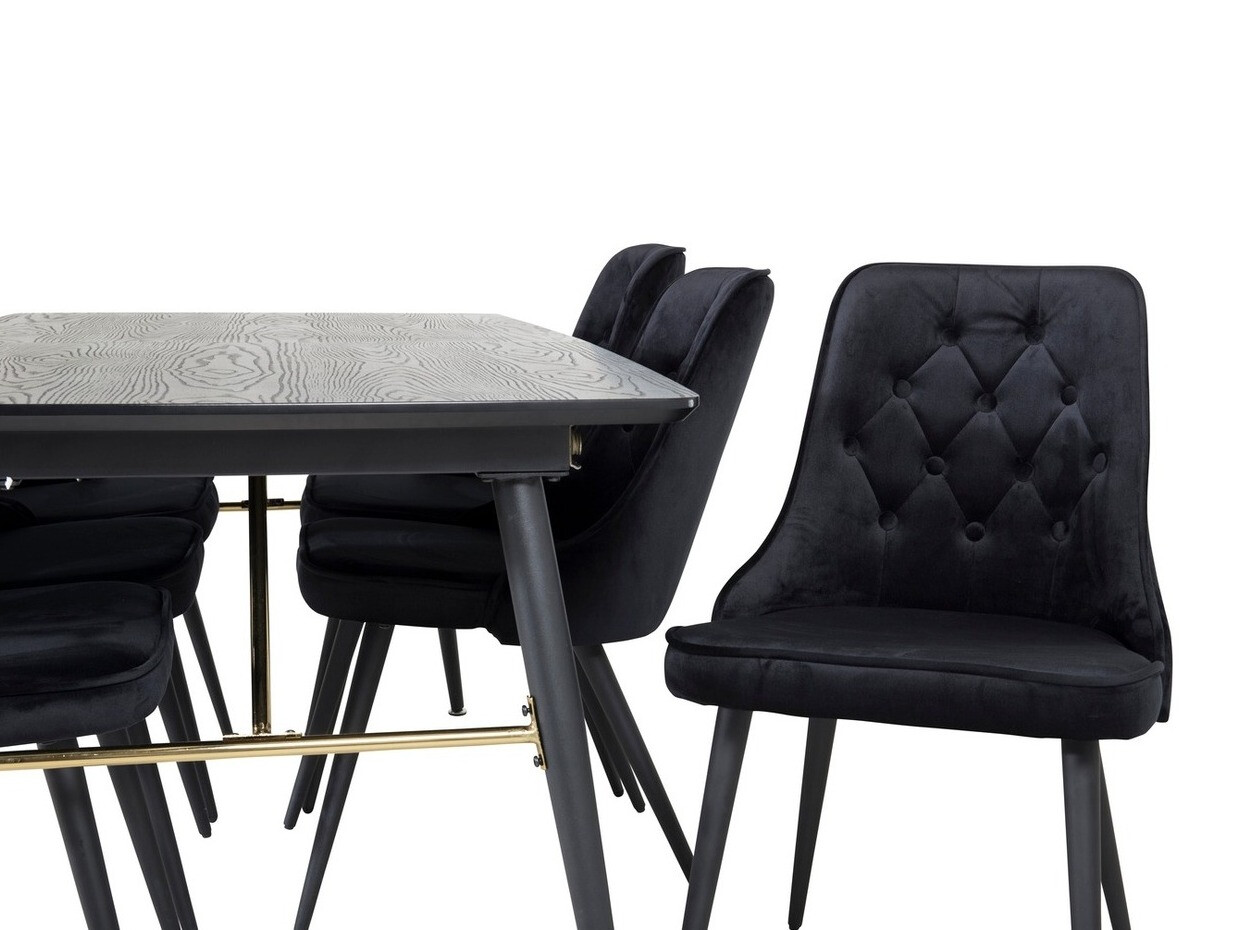 Set de dining Dallas 1453 (Negru)