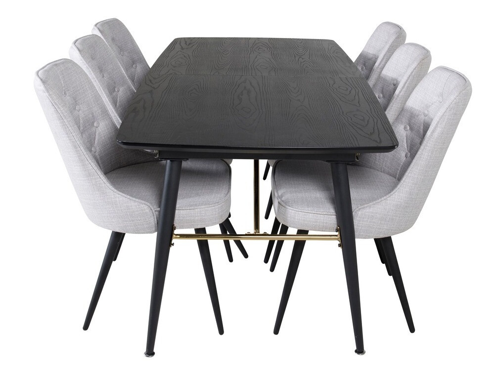 Set de dining Dallas 1454 (Gri + Negru)