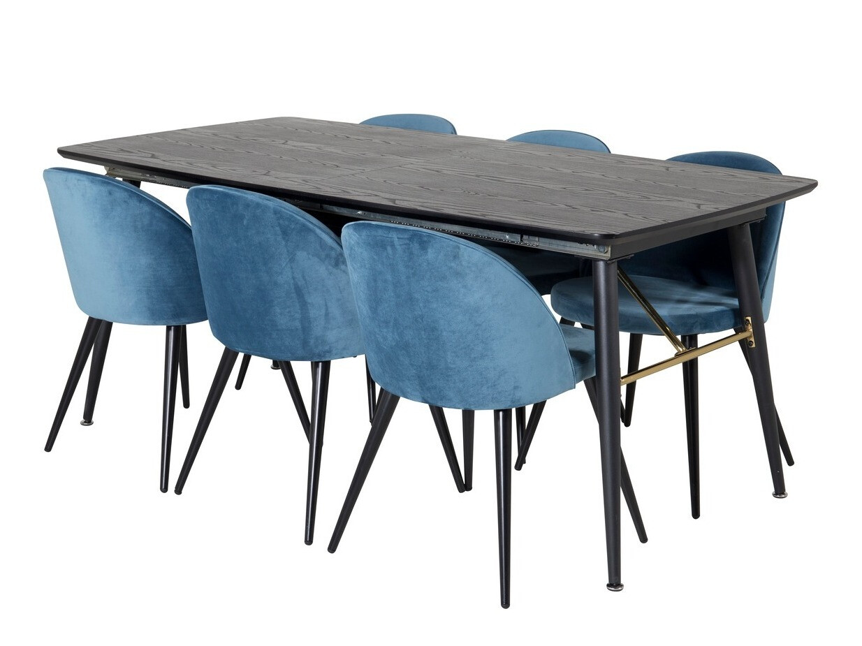 Set de mese Dallas 1449 (Albastru + Negru)