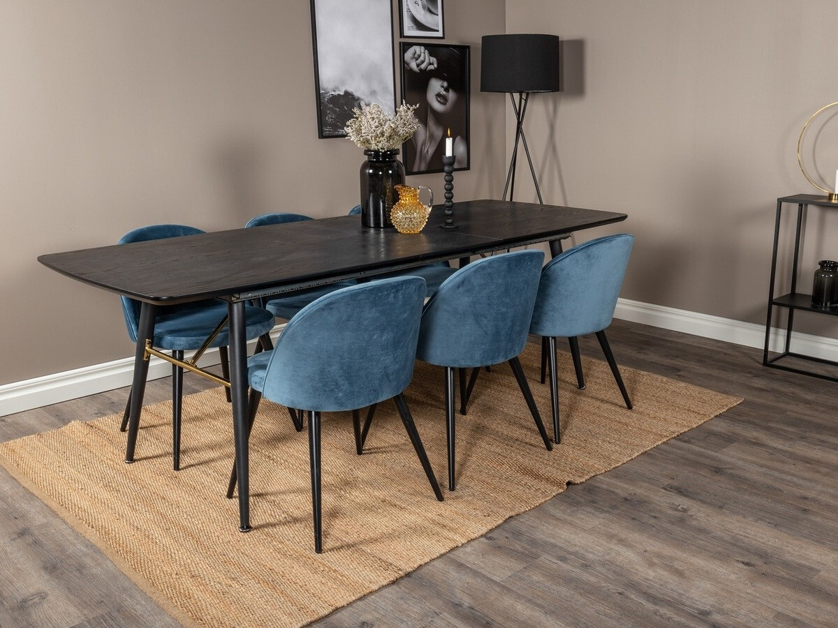 Set de mese Dallas 1449 (Albastru + Negru)