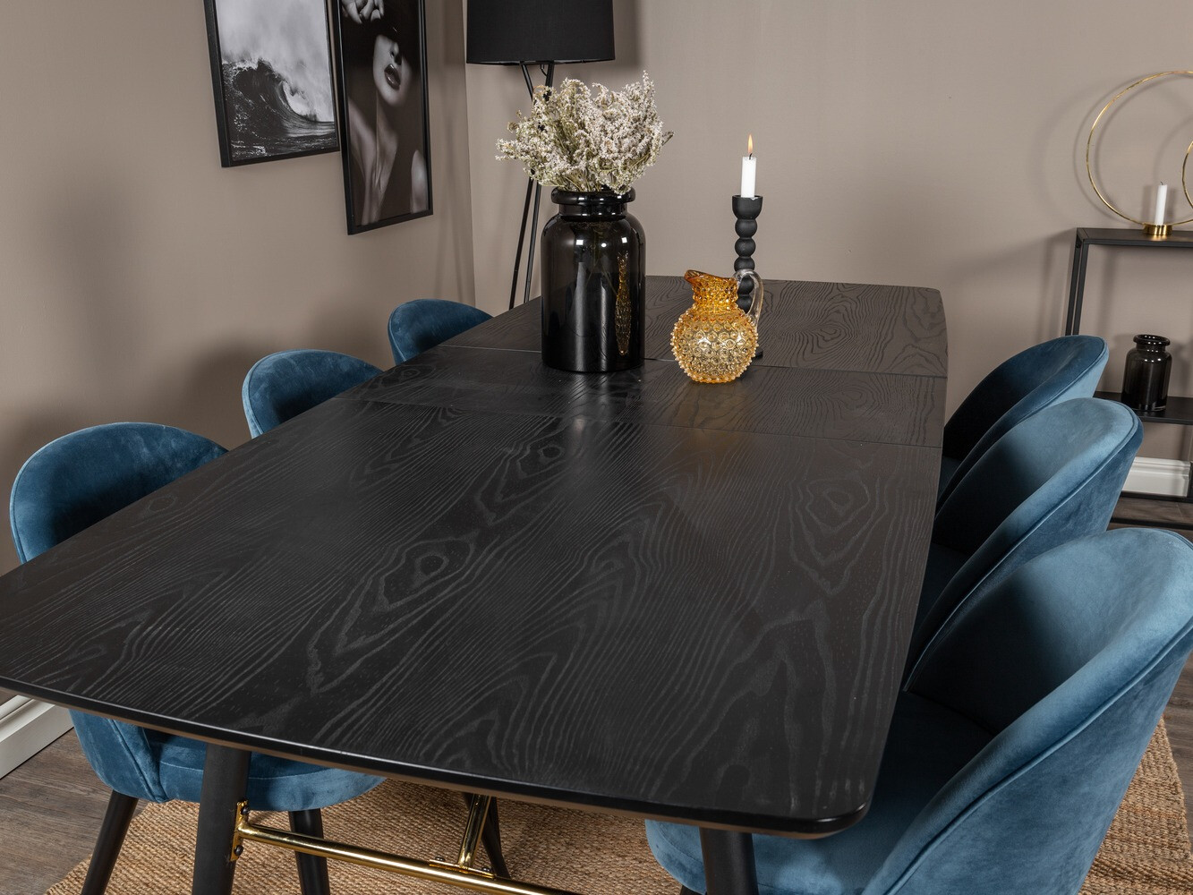 Set de mese Dallas 1449 (Albastru + Negru)