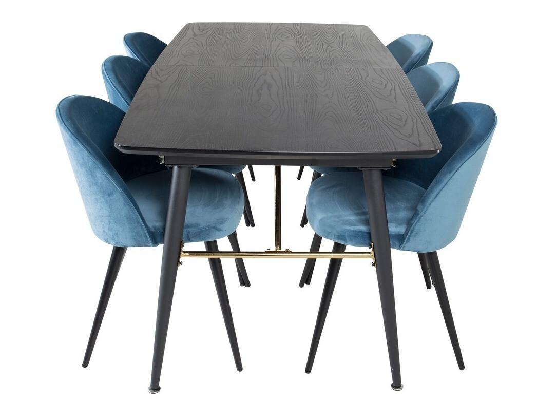 Set de mese Dallas 1449 (Albastru + Negru)