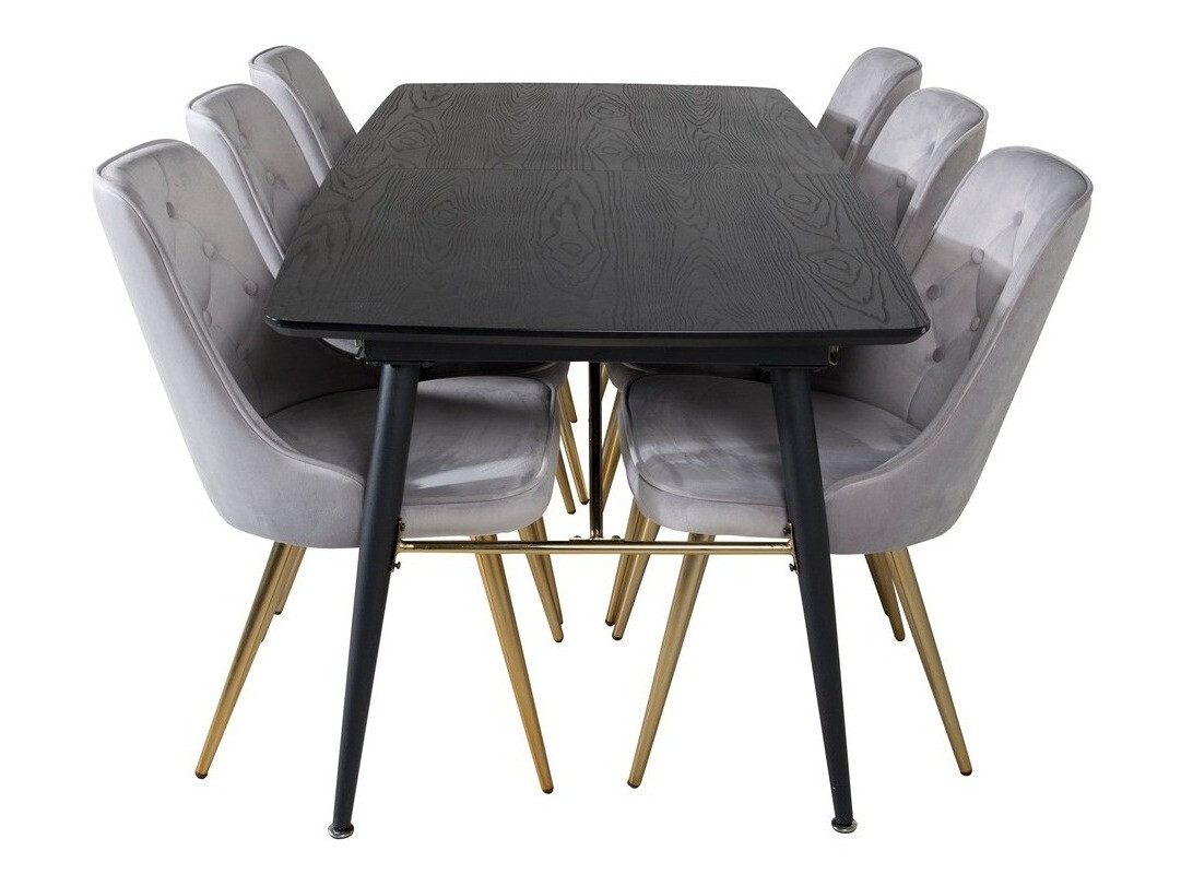 Set de mese Dallas 1453 (Gri deschis + auriu)