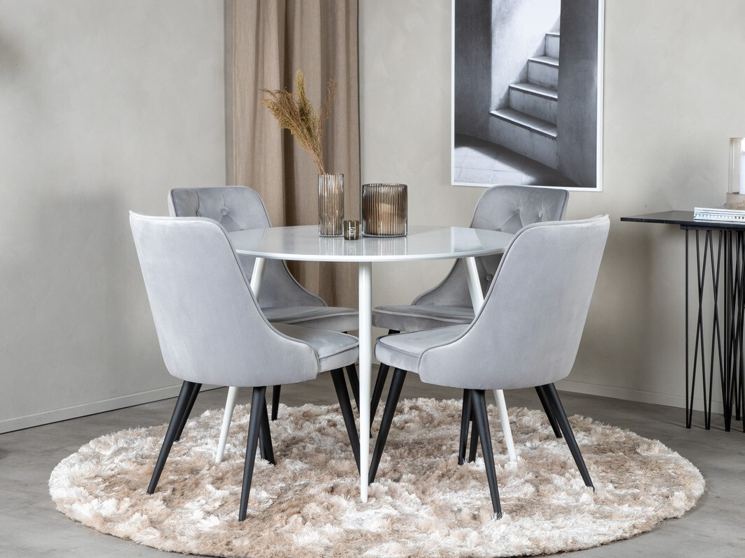Set de dining Dallas 1535 (Gri deschis + Negru)