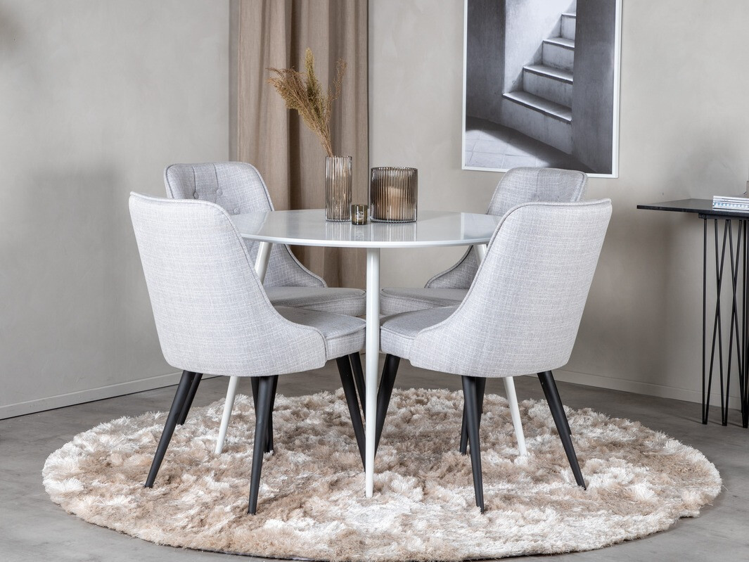 Set de dining Dallas 1535 (Gri + Negru)