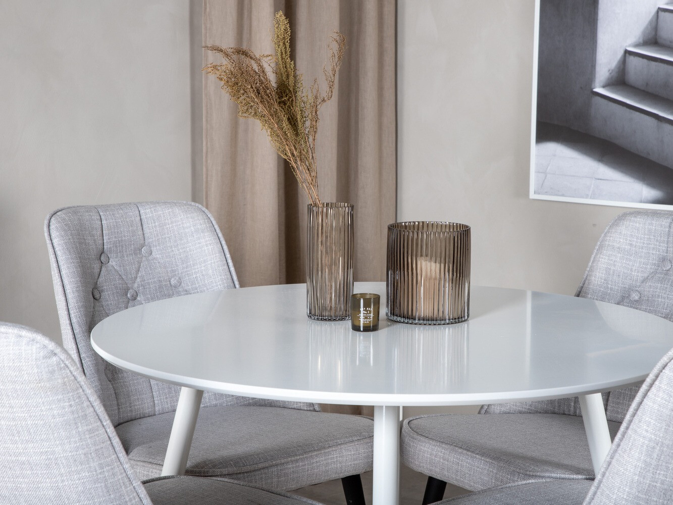 Set de dining Dallas 1535 (Gri + Negru)