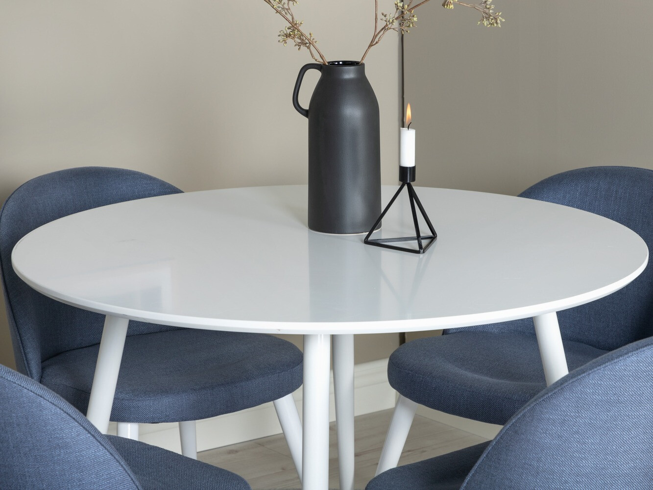Set de dining Dallas 1536 (Albastru + Alb)