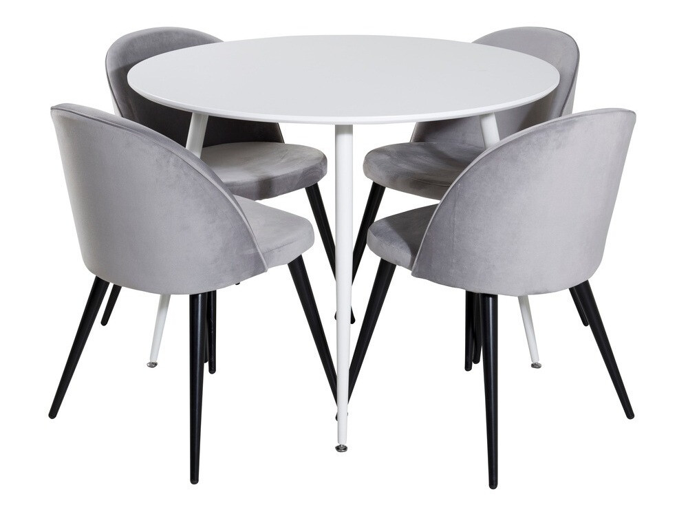 Set de dining Dallas 1536 (Gri deschis + Negru)