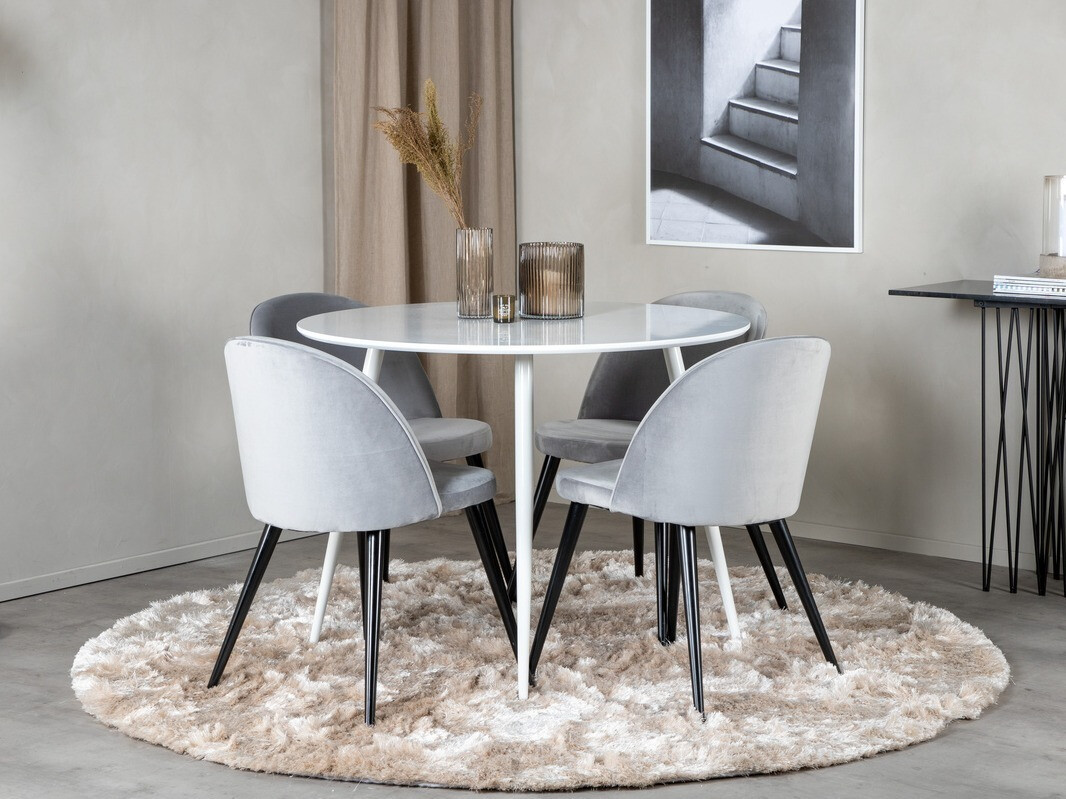 Set de dining Dallas 1536 (Gri deschis + Negru)