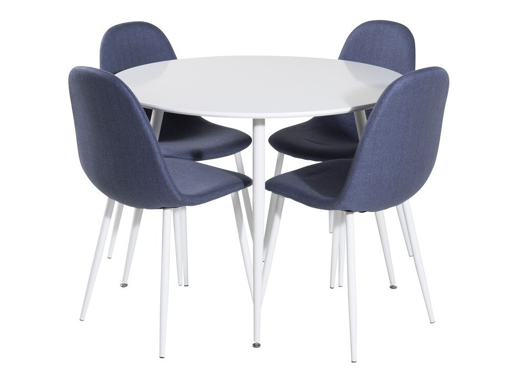 Set de dining Dallas 1540 (Albastru + Alb)